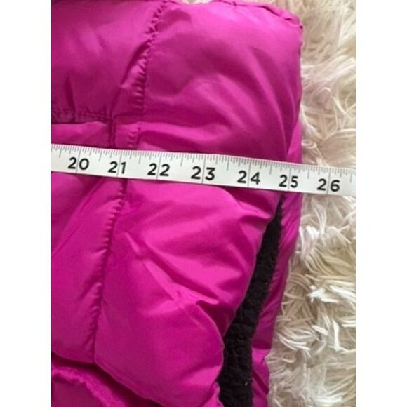 Justice Girls Puffer Jacket With Faux Fur Hood M 10 Pink Polyester - Picture 3 of 6